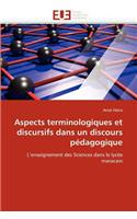 Aspects Terminologiques Et Discursifs Dans Un Discours Pédagogique