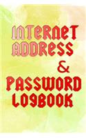 Internet Password Logbook: Unicorn Internet Password Organizer Logbook 110 Page Size 6 X 9 Inch Cover Matte Design Band - Removable # Personal Fast Prints.