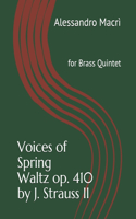 Voices of Spring Waltz op. 410 by J. Strauss II: for Brass Quintet