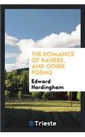 The Romance of Rahere, and Other Poems