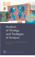 Analysis of Strategy and Strategies of Analysis