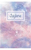 Jaylene: First Name Personalized Notebook, College Ruled (Lined) Journal, Cute Pastel Notepad with Marble Pattern for Girls, Teens and Women