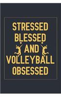 Stressed Blessed And Volleyball Obsessed: Notebook to Write in for Mother's Day, Mother's day Volleyball gifts, Volleyball journal, Volleyball notebook, Volleyball mom gifts