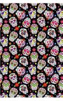 Day Of The Dead Pattern Sugar Skull Santa Muerte 04: Blank Dot Grid Notebook for Day Of The Dead Lovers