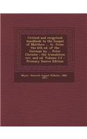 Critical and Exegetical Handbook to the Gospel of Matthew ... Tr. from the 6th Ed. of the German by ... Peter Christie; The Translation REV. and Ed. Volume 1: 2: (English)