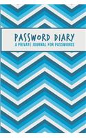 Password Diary: A Private Journal for Passwords(English)