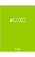 Notebook for Cornell Notes, 120 Numbered Pages, #SUCCEED, Lime Cover: For Taking Cornell Notes, Personal Index, 8.5"x11", Hashtag Series, Genius Edition