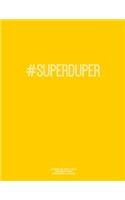 Notebook for Cornell Notes, 120 Numbered Pages, #SUPERDUPER, Gold Cover