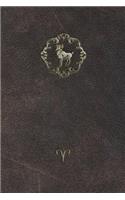 Monogram Aries Journal: Blank Diary Journal Log Notebook(70 Monogram Aged 365 Lined)
