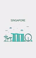 Singapore Minimalist Travel Notebook [Lined] [6x9] [110 pages]