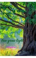 tree grass light meadow Notebook for Women and Girls