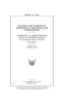 Security and stability in Afghanistan