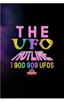 The UFO Hotline 1 900 909 Ufos: All Purpose 6x9 Blank Lined Notebook Journal Way Better Than A Card Trendy Unique Gift Purple Sparkling Sky Aliens