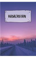 Kasachstan: Liniertes Reisetagebuch Notizbuch oder Reise Notizheft liniert - Reisen Journal für Männer und Frauen mit Linien