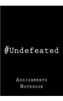 Notebook: #undefeated