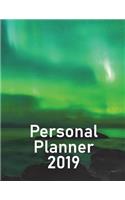 Personal Planner 2019: Organize, Plan, and Document Everything Easily - All Year Long With This Full Size (8.5 x 11 Inches) 2019 Notebook - Northern Lights