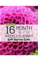 Undated 16 Month Weekly Planner