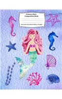 Primary Story Composition Book: Mermaid Draw and Write, Dotted Midline, Junior Composition Book