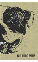 Bulldog Mum Notebook: A Rustic Gold Lined Journal for American Bulldog Mums(1 Pedigree Prints Dog Mum Journals and Notebooks)