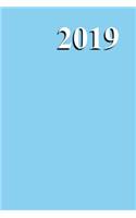 2019 Journal Baby Blue Color Simple Plain Baby Blue: (notebook, Diary, Blank Book)