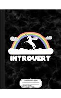 Introvert Composition Notebook: College Ruled 93/4 X 71/2 100 Sheets 200 Pages for Writing