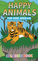 Happy Animals Coloring Book