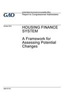 Housing finance system, a framework for assessing potential changes