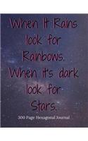 When It Rains Look for Rainbows. When it's dark look for Stars