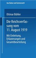 Die Reichsverfassung Vom 11. August 1919