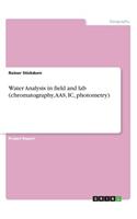 Water Analysis in field and lab (chromatography, AAS, IC, photometry)