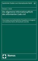 Die Allgemeine Informationspflicht Des Reformierten Code Civil