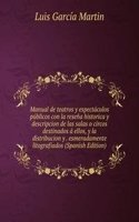 Manual de teatros y espectaculos publicos con la resena historica y descripcion de las salas o circos destinados a ellos, y la distribucion y . esmeradamente litografiados (Spanish Edition)