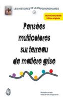 Pensées multicolores sur terreau de matière grise