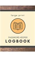 Large Print Password Keeper Logbook