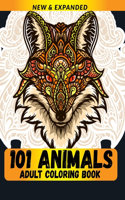 101 Animals Adult Coloring Book: A Fun Coloring Gift Book for Animals Lovers & Adults