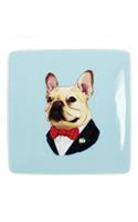 Berkley Bestiary Frenchie Portrait Square Porcelain Tray