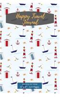 Happy Travel Journal. Nautical Sea Theme