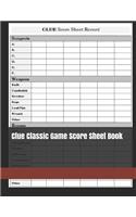 Clue Classic Game Score Sheet Book