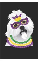 Maltese Journal - Maltese Notebook - Mardi Gras Gift for Maltese Lovers