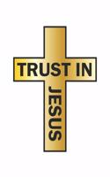 Trust in Jesus: Notizbuch Geschenk-Idee - Karo - A5 - 120 Seiten