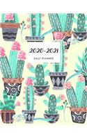 2020 2021 15 Months Cactus Cacti Daily Planner: Academic Hourly Organizer In 15 Minute Interval; Appointment Calendar With Address Book, Password Log & Note Section; Monthly & Weekly Goals Journal