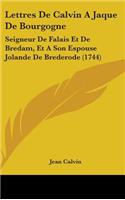Lettres De Calvin A Jaque De Bourgogne: Seigneur De Falais Et De Bredam, Et A Son Espouse Jolande De Brederode (1744)