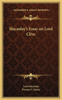 Macaulay's Essay on Lord Clive