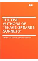 The Five Authors of Shake-Speares Sonnets'