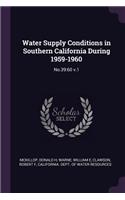 Water Supply Conditions in Southern California During 1959-1960