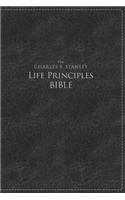 NKJV, The Charles F. Stanley Life Principles Bible, Large Print, Leathersoft, Black, Thumb Indexed