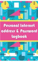 Personal Internet address & Password Logbook