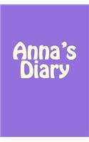 Anna's Diary: A 6 x 9 Blank Notebook