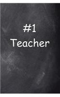 Number One Teacher Journal Chalkboard Design