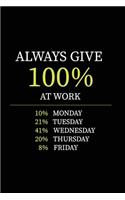 Always Give 100% at Work